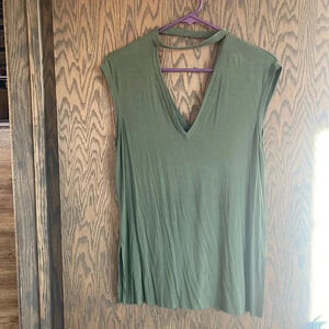 Olive‎ Green V Neck